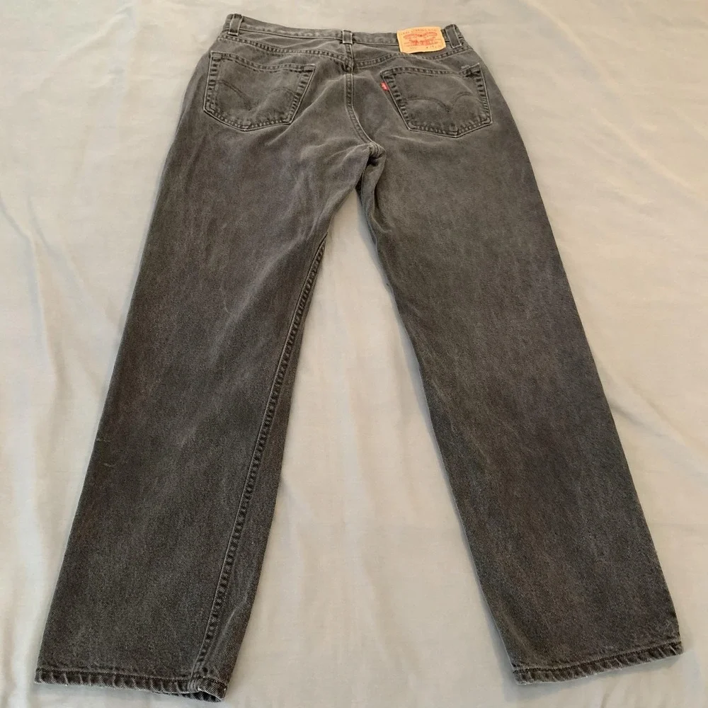 Levis 550 Jeans Mens 34x32‎ Gray Stone Wash Relaxed Fit Tapered Leg Denim Pants